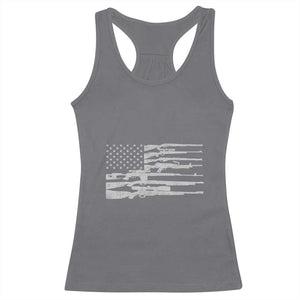 American Flag Rifle Firearm Racerback Tank Top Machine Guns 2A TS02 Charcoal Print Your Wear