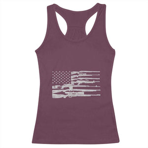 American Flag Rifle Firearm Racerback Tank Top Machine Guns 2A TS02 Maroon Print Your Wear