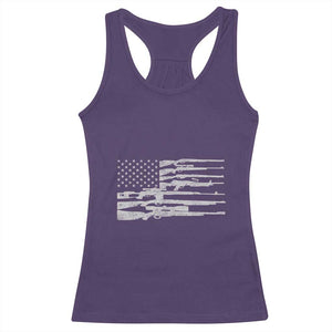 American Flag Rifle Firearm Racerback Tank Top Machine Guns 2A TS02 Purple Print Your Wear