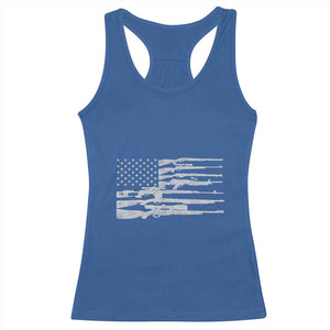 American Flag Rifle Firearm Racerback Tank Top Machine Guns 2A TS02 Royal Blue Print Your Wear