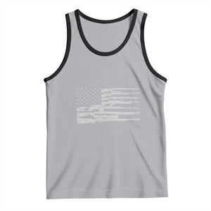 American Flag Rifle Firearm Tank Top Machine Guns 2A TS02 Athletic Heather Black Print Your Wear