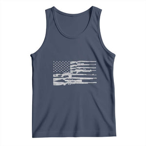American Flag Rifle Firearm Tank Top Machine Guns 2A TS02 Navy Print Your Wear