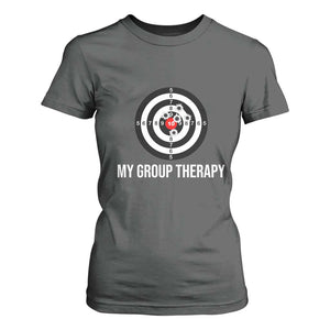 Gun Lover T Shirt For Women My Group Therapy Shooting Range TS02 Dark Heather Print Your Wear