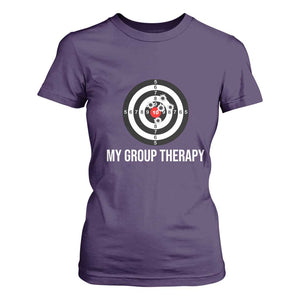 Gun Lover T Shirt For Women My Group Therapy Shooting Range TS02 Purple Print Your Wear