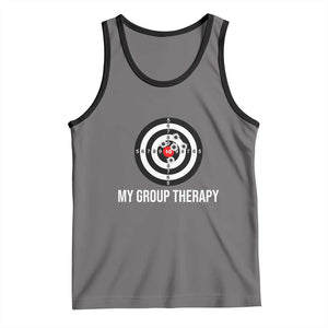 Gun Lover Tank Top My Group Therapy Shooting Range TS02 Deep Heather Black Print Your Wear