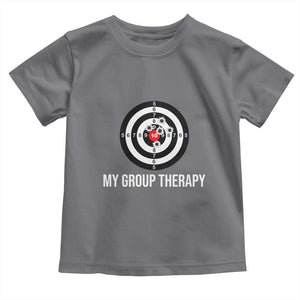 Gun Lover Toddler T Shirt My Group Therapy Shooting Range TS02 Charcoal Print Your Wear