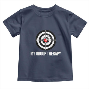 Gun Lover Toddler T Shirt My Group Therapy Shooting Range TS02 Navy Print Your Wear