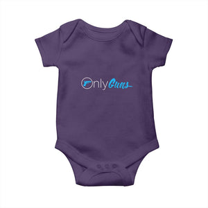Funny Gun Owner Baby Onesie Only Guns Meme Parody TS02 Purple Print Your Wear