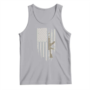 American Flag Second Amendment Tank Top Guns Weapons Rifles 2A Amendment Fathers Day US Flag TS02 Athletic Heather Print Your Wear
