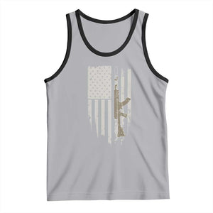 American Flag Second Amendment Tank Top Guns Weapons Rifles 2A Amendment Fathers Day US Flag TS02 Athletic Heather Black Print Your Wear