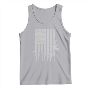 American Flag Rifle Guns Tank Top Cool Pro Gun Retro Distressed TS02 Athletic Heather Print Your Wear