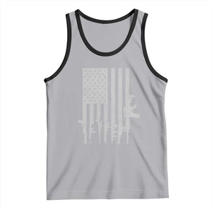 American Flag Rifle Guns Tank Top Cool Pro Gun Retro Distressed TS02 Athletic Heather Black Print Your Wear
