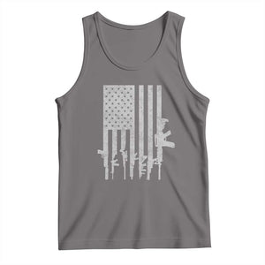 American Flag Rifle Guns Tank Top Cool Pro Gun Retro Distressed TS02 Deep Heather Print Your Wear