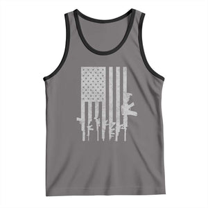 American Flag Rifle Guns Tank Top Cool Pro Gun Retro Distressed TS02 Deep Heather Black Print Your Wear