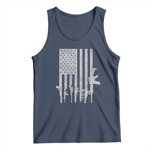 American Flag Rifle Guns Tank Top Cool Pro Gun Retro Distressed TS02 Navy Print Your Wear
