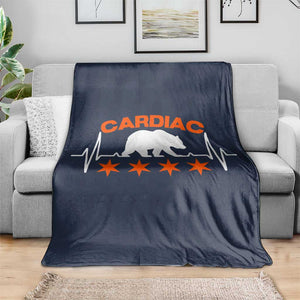 Cardiac Bear Heart Rate Throw Blanket Funny Heart-Stopping Game Day Sport Fans TS02 Print Your Wear