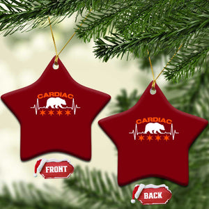 Cardiac Bear Heart Rate Ceramic Ornament Funny Heart-Stopping Game Day Sport Fans TS02 Print Your Wear