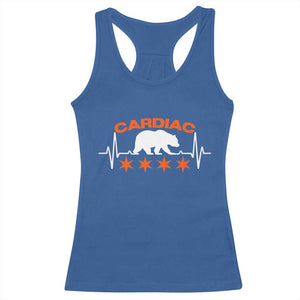 Cardiac Bear Heart Rate Racerback Tank Top Funny Heart-Stopping Game Day Sport Fans TS02 Royal Blue Print Your Wear
