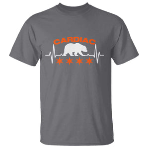 Cardiac Bear Heart Rate T Shirt Funny Heart-Stopping Game Day Sport Fans TS02 Charcoal Print Your Wear