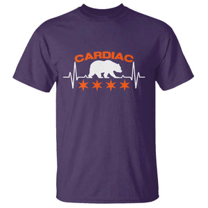 Cardiac Bear Heart Rate T Shirt Funny Heart-Stopping Game Day Sport Fans TS02 Purple Print Your Wear