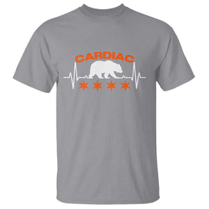 Cardiac Bear Heart Rate T Shirt Funny Heart-Stopping Game Day Sport Fans TS02 Sport Gray Print Your Wear
