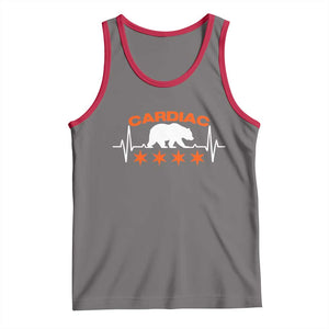 Cardiac Bear Heart Rate Tank Top Funny Heart-Stopping Game Day Sport Fans TS02 Deep Heather Red Print Your Wear