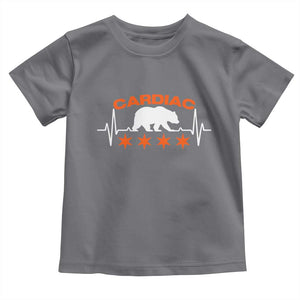 Cardiac Bear Heart Rate Toddler T Shirt Funny Heart-Stopping Game Day Sport Fans TS02 Charcoal Print Your Wear