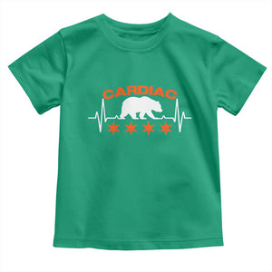 Cardiac Bear Heart Rate Toddler T Shirt Funny Heart-Stopping Game Day Sport Fans TS02 Irish Green Print Your Wear