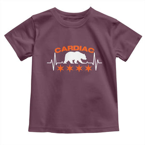 Cardiac Bear Heart Rate Toddler T Shirt Funny Heart-Stopping Game Day Sport Fans TS02 Maroon Print Your Wear