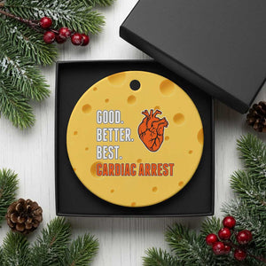 Good Better Best Cardiac Arrest Heart Graphic Ceramic Ornament Funny Heart-Stopping Game Day Sport Fans TS02 1pc Yellow Cheese Print Your Wear