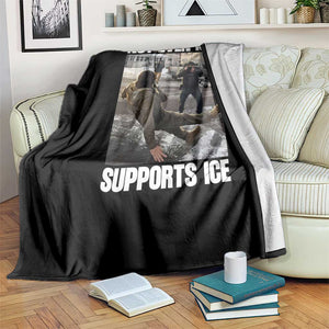 Not Even Ice Supports Ice Throw Blanket Viral Political Ice Slipping Meme Against Ice Satire TS02 Print Your Wear