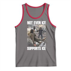 Not Even Ice Supports Ice Tank Top Viral Political Ice Slipping Meme Against Ice Satire TS02 Deep Heather Red Print Your Wear