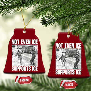 Not Even Ice Supports Ice Ceramic Ornament Viral Political Ice Slipping Captured Meme Against Ice TS02 Print Your Wear