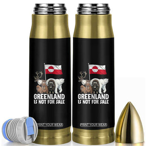 Greenland Is Not For Sale Bullet Tumbler Arctic Animal Resist Protest Greenland Flag TS02 Black Print Your Wear