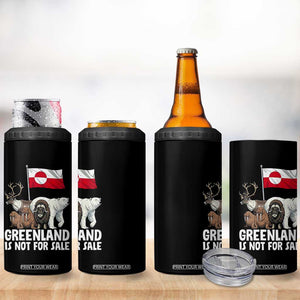 Greenland Is Not For Sale 4 in 1 Can Cooler Tumbler Arctic Animal Resist Protest Greenland Flag TS02 Print Your Wear