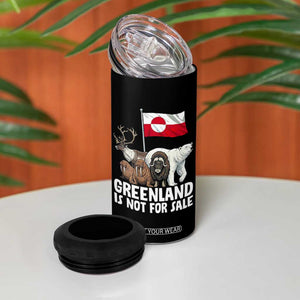 Greenland Is Not For Sale 4 in 1 Can Cooler Tumbler Arctic Animal Resist Protest Greenland Flag TS02 Print Your Wear