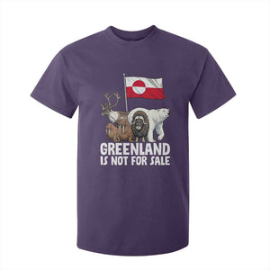 Greenland Is Not For Sale T Shirt For Kid Arctic Animal Resist Protest Greenland Flag TS02 Purple Print Your Wear