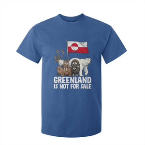 Greenland Is Not For Sale T Shirt For Kid Arctic Animal Resist Protest Greenland Flag TS02 Royal Blue Print Your Wear