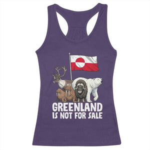Greenland Is Not For Sale Racerback Tank Top Arctic Animal Resist Protest Greenland Flag TS02 Purple Print Your Wear