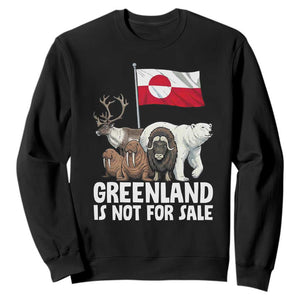 Greenland Is Not For Sale Sweatshirt Arctic Animal Resist Protest Greenland Flag TS02 Black Print Your Wear