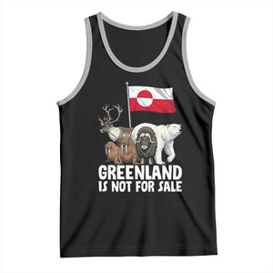 Greenland Is Not For Sale Tank Top Arctic Animal Resist Protest Greenland Flag TS02 Black Athletic Heather Print Your Wear