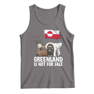 Greenland Is Not For Sale Tank Top Arctic Animal Resist Protest Greenland Flag TS02 Deep Heather Print Your Wear