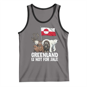 Greenland Is Not For Sale Tank Top Arctic Animal Resist Protest Greenland Flag TS02 Deep Heather Black Print Your Wear
