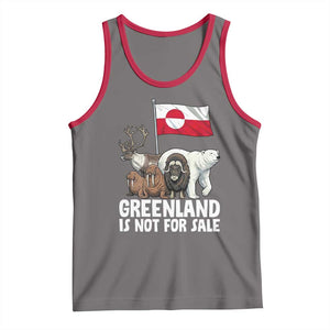 Greenland Is Not For Sale Tank Top Arctic Animal Resist Protest Greenland Flag TS02 Deep Heather Red Print Your Wear