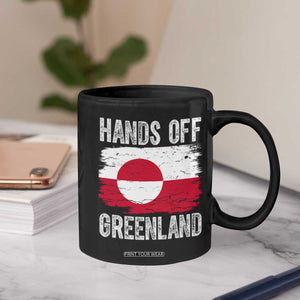 Hands Off Greenland Coffee Mug Distressed Flag Resist Political Protest TS02 Print Your Wear
