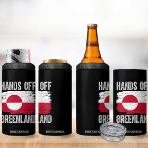 Hands Off Greenland 4 in 1 Can Cooler Tumbler Distressed Flag Resist Political Protest TS02 Print Your Wear