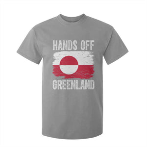 Hands Off Greenland T Shirt For Kid Distressed Flag Resist Political Protest TS02 Sport Gray Print Your Wear