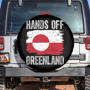 Hands Off Greenland Spare Tire Cover Distressed Flag Resist Political Protest TS02 No hole Black Print Your Wear