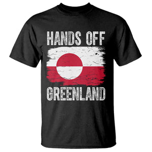 Hands Off Greenland T Shirt Distressed Flag Resist Political Protest TS02 Black Print Your Wear