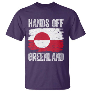 Hands Off Greenland T Shirt Distressed Flag Resist Political Protest TS02 Purple Print Your Wear